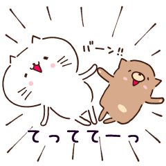 cat and dog sticker