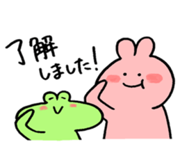 Rabbit and Frog and sometimes Bird sticker #14987222