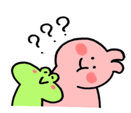 Rabbit and Frog and sometimes Bird sticker #14987236