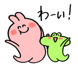Rabbit and Frog and sometimes Bird sticker #14987255