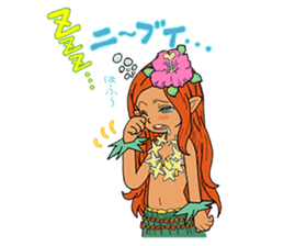 Aloha! kijimuna fairy okinawan language sticker #14987503