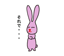 Heart nose rabbit sticker #14988303