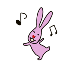 Heart nose rabbit sticker #14988313