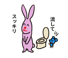 Heart nose rabbit sticker #14988335