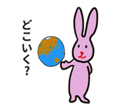 Heart nose rabbit sticker #14988340