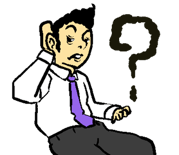 japanese busines man and animal frirends sticker #14989893