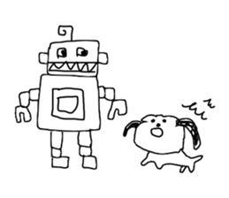 Pamela and John with the dog named Riley sticker #14989901