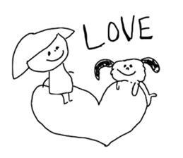 Pamela and John with the dog named Riley sticker #14989902