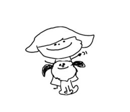 Pamela and John with the dog named Riley sticker #14989909