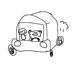 Pamela and John with the dog named Riley sticker #14989913