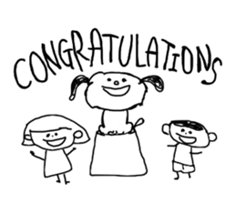 Pamela and John with the dog named Riley sticker #14989922