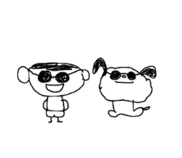 Pamela and John with the dog named Riley sticker #14989928