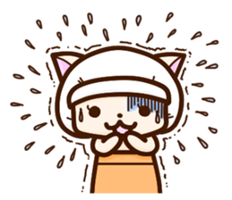 The good worker cat at delicatessen sticker #14990306