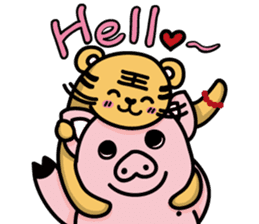Tiger King & Chume Pig sticker #14990382