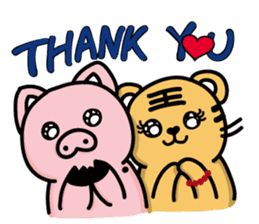 Tiger King & Chume Pig sticker #14990383