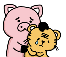 Tiger King & Chume Pig sticker #14990404