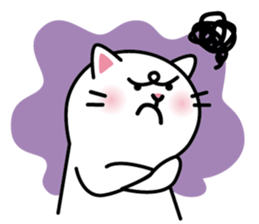 White Cat She name is Myu sticker #14990891