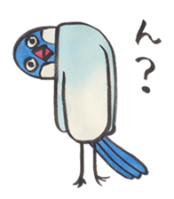 Java sparrow talking word of Japanese sticker #14991623