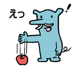 Short ears elephant sticker #14992549