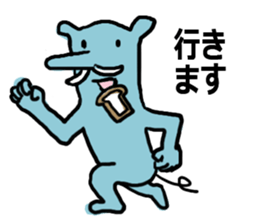 Short ears elephant sticker #14992554