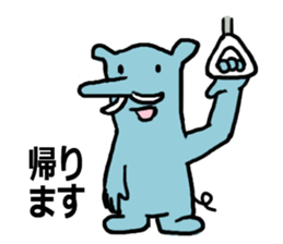 Short ears elephant sticker #14992564