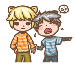 Cats brothers on earth sticker #14992610