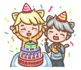 Cats brothers on earth sticker #14992611