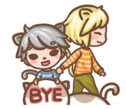 Cats brothers on earth sticker #14992612