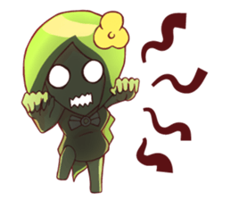 Small lady green sticker #14992710