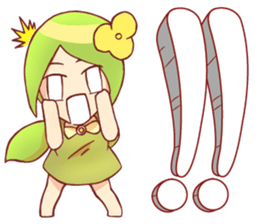 Small lady green sticker #14992732