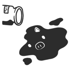 Charcoal Pig sticker #14993580