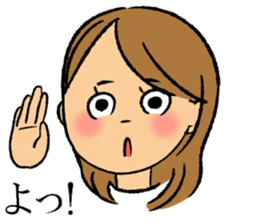 longhair girl sticker #14994102