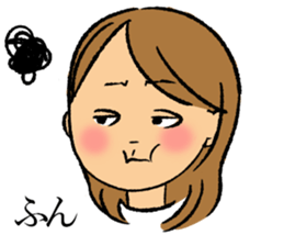 longhair girl sticker #14994107