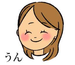 longhair girl sticker #14994109