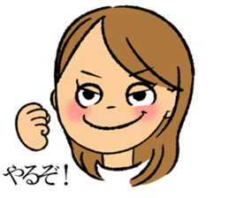 longhair girl sticker #14994110