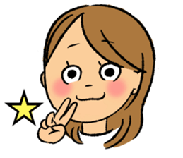 longhair girl sticker #14994114