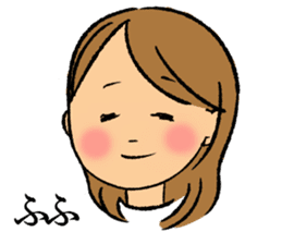 longhair girl sticker #14994115