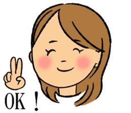 longhair girl sticker #14994119