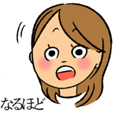 longhair girl sticker #14994126