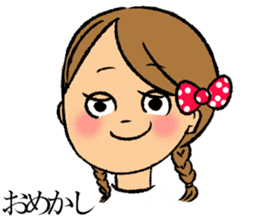 longhair girl sticker #14994128