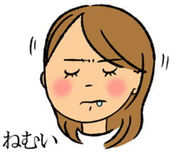 longhair girl sticker #14994129