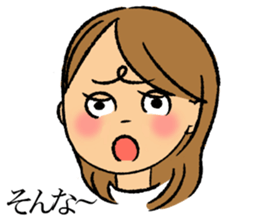 longhair girl sticker #14994132