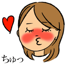 longhair girl sticker #14994133