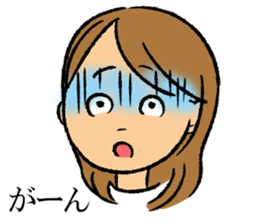 longhair girl sticker #14994134