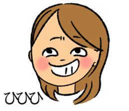 longhair girl sticker #14994137