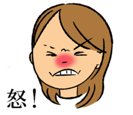 longhair girl sticker #14994138