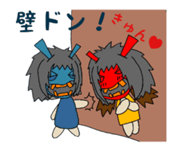 namahage and his wife sticker #14995858