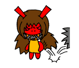 namahage and his wife 3 sticker #14996427