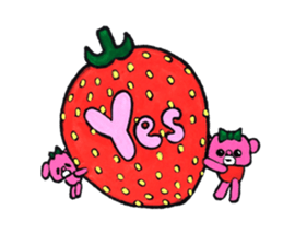 Pink bear in strawberry leotard 2 sticker #14997288