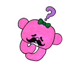 Pink bear in strawberry leotard 2 sticker #14997296